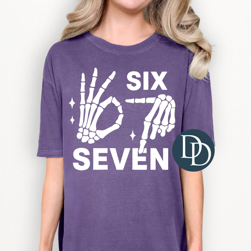 Six Seven Skellie (White Ink) *Screen Print Transfer*