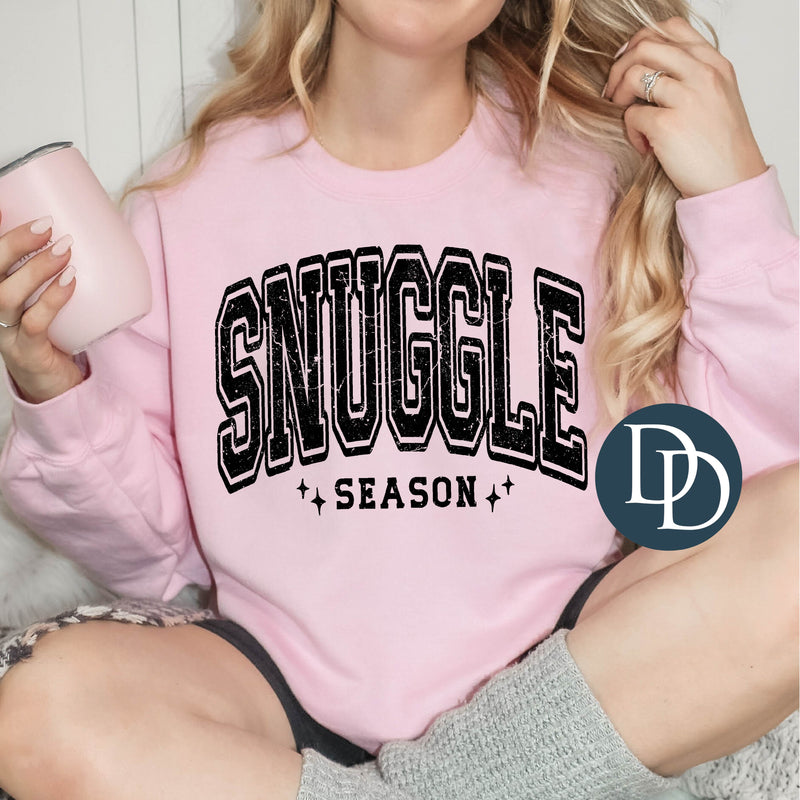 Snuggle Season Distressed (Black Ink) *Screen Print Transfer*