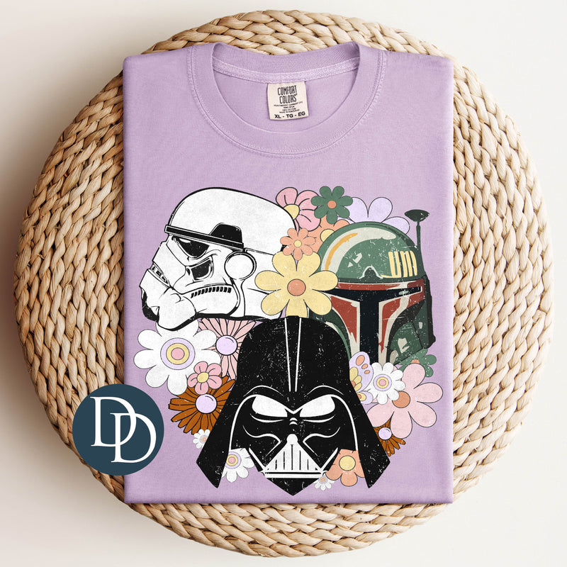 Space Helmet Florals *DTF Transfer*