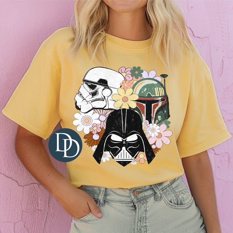 Space Helmet Florals *DTF Transfer*