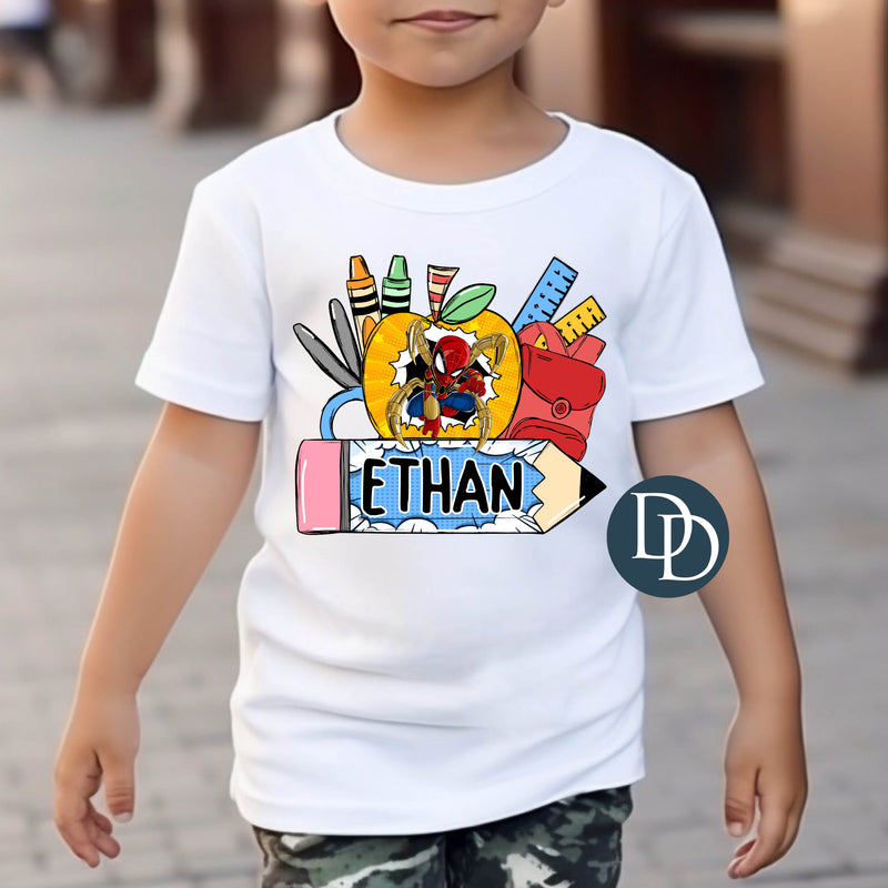 Spider Guy Back To School Name *DTF Transfer*