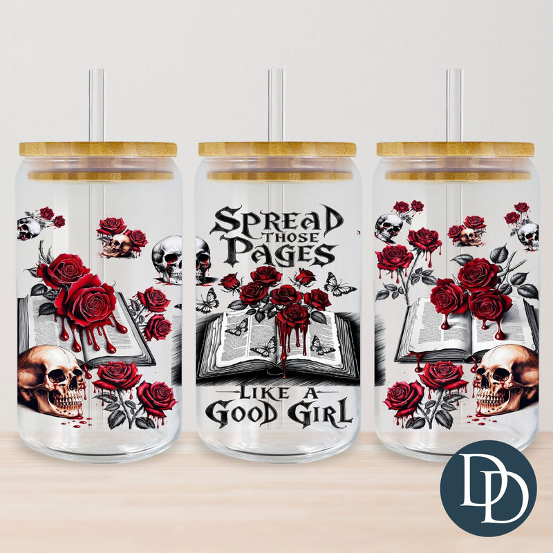 Spread Those Pages Like A Good Girl *UV DTF Cup Wrap*