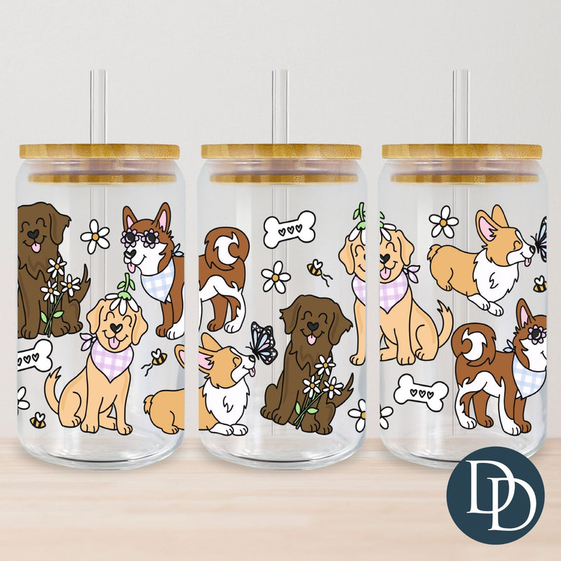 Spring Dogs *UV DTF Cup Wrap*