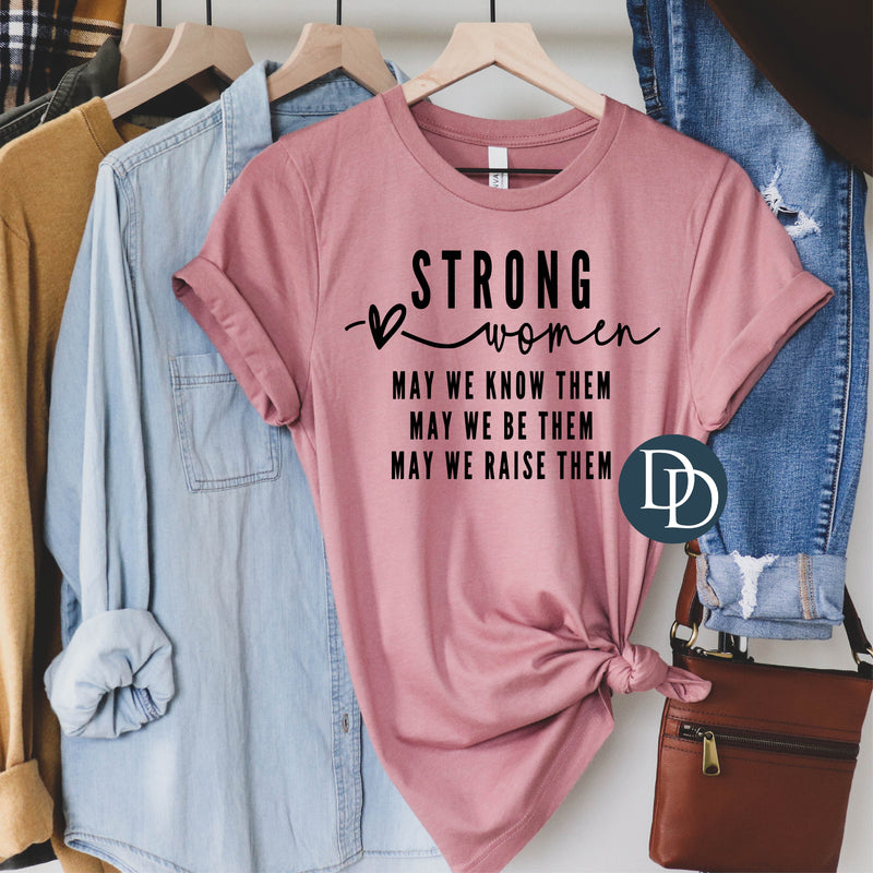 Strong Women (Black Ink) *Screen Print Transfer*