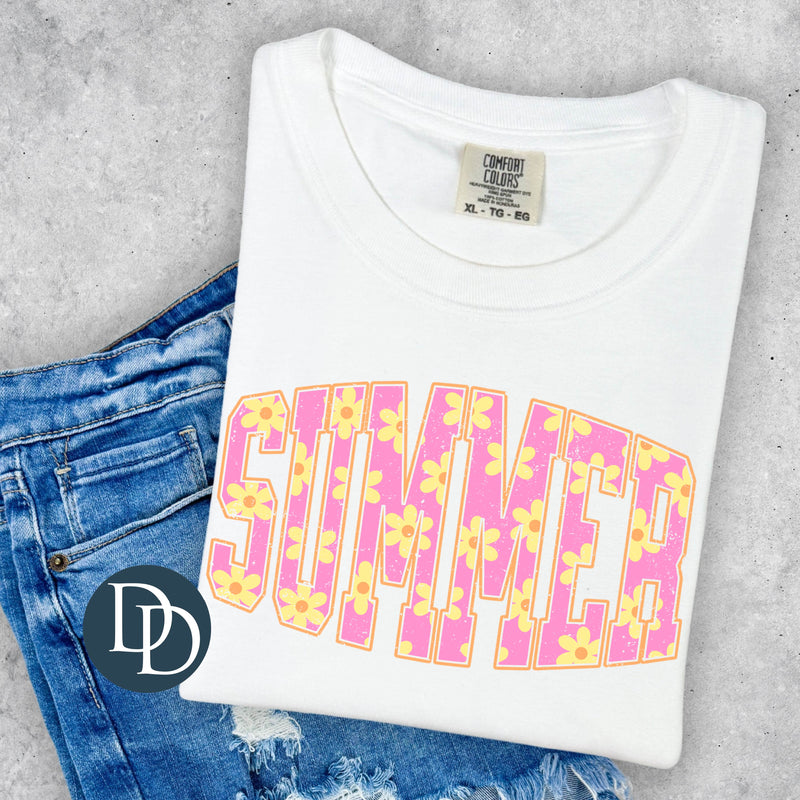 Summer Floral Pinks Pattern *DTF Transfer*