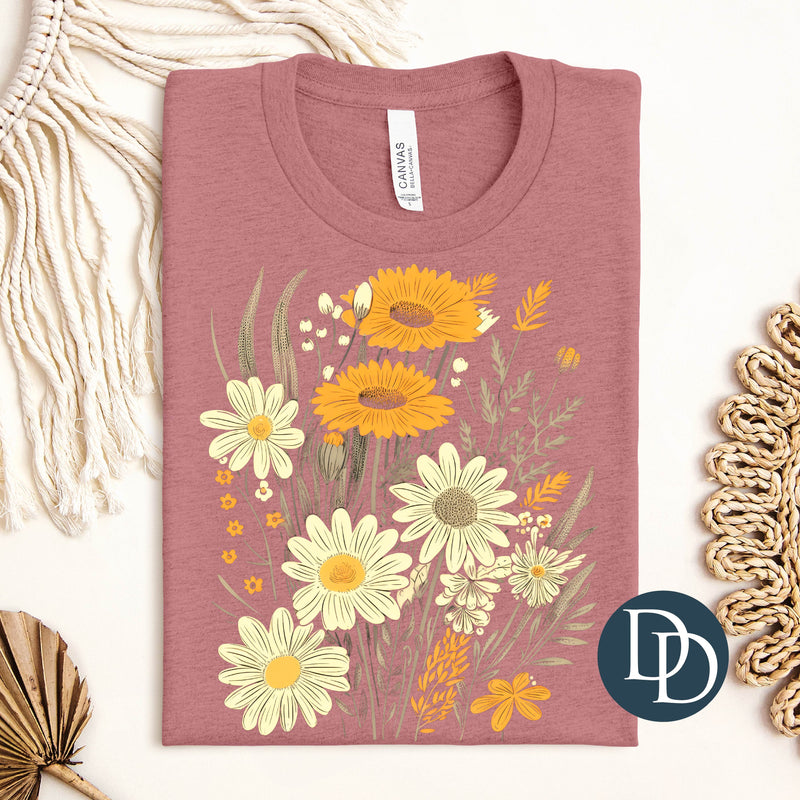 OVERSIZED Summer Yellows Flower Piece *DTF Transfer*