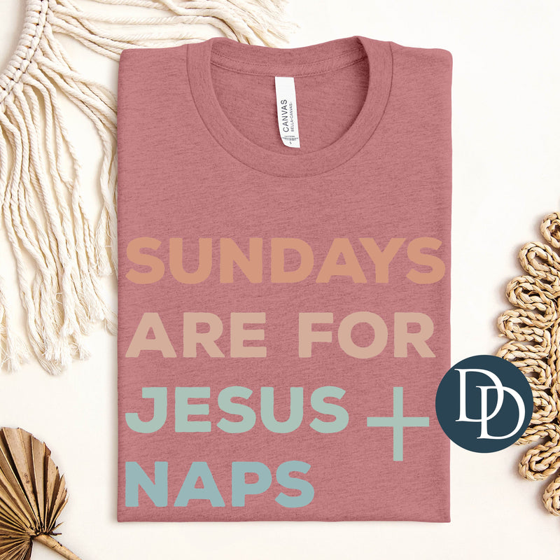 Sundays Are For Jesus And Naps Cross *DTF Transfer*
