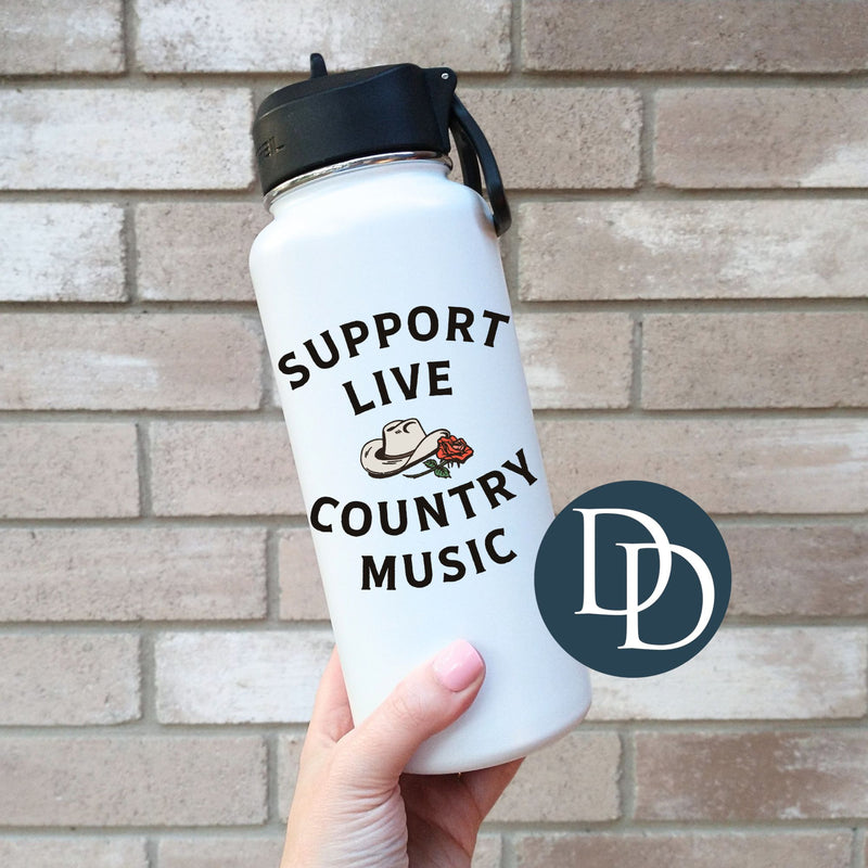 Support Live Country Music *UV DTF Decal*