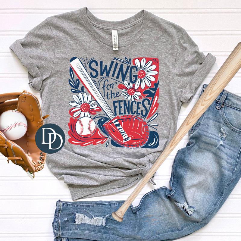 Swing for the Fences Blues Reds *DTF Transfer*