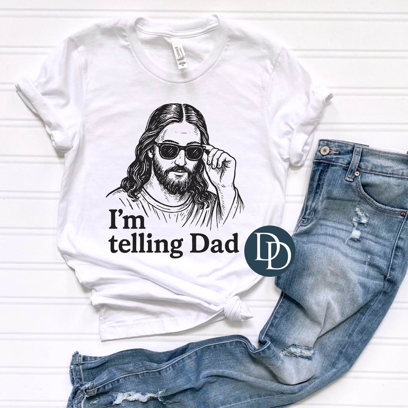 Telling Dad Jesus Sunglasses *DTF Transfer*