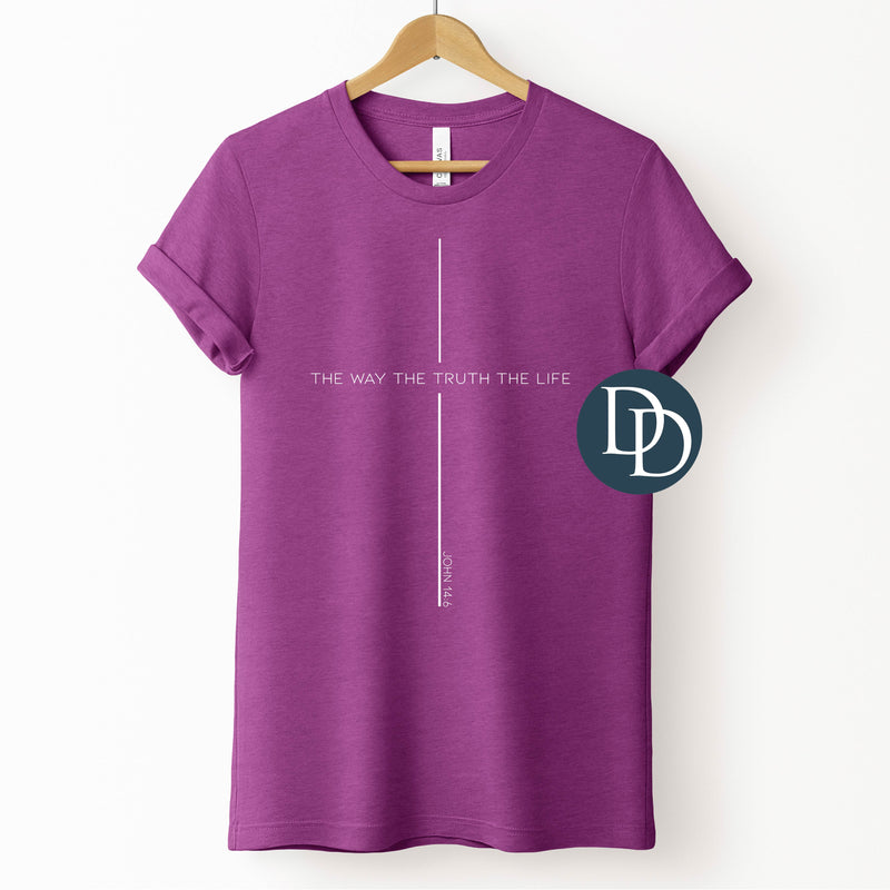 The Life Cross (White Ink) *Screen Print Transfer*