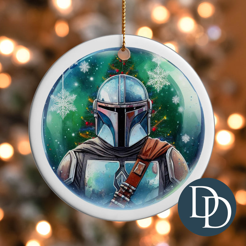 The Mando Christmas Tree *UV DTF Ornament Decal*