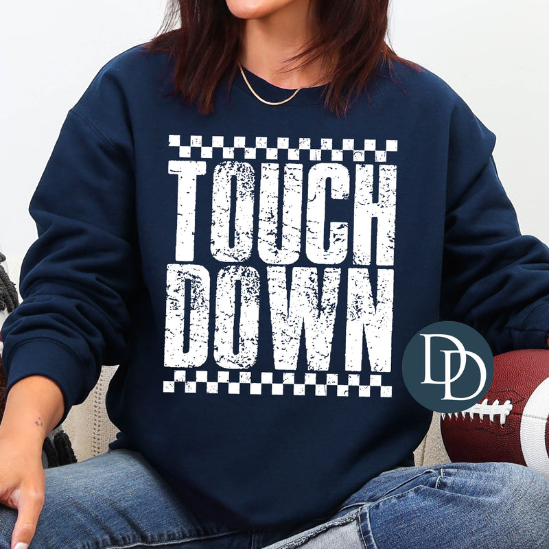 Touchdown Distressed Checkered *DTF Transfer*