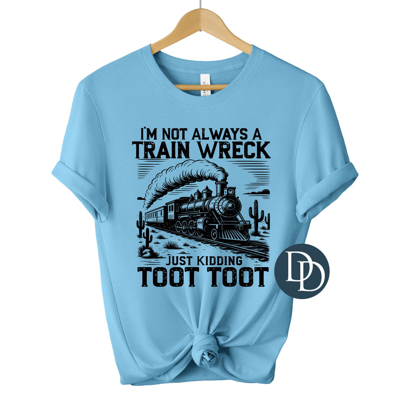 Train Wreck Toot Toot (Black Ink) *Screen Print Transfer*