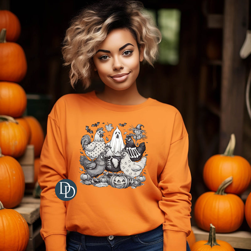 Vintage Halloween Chickens *DTF Transfer*