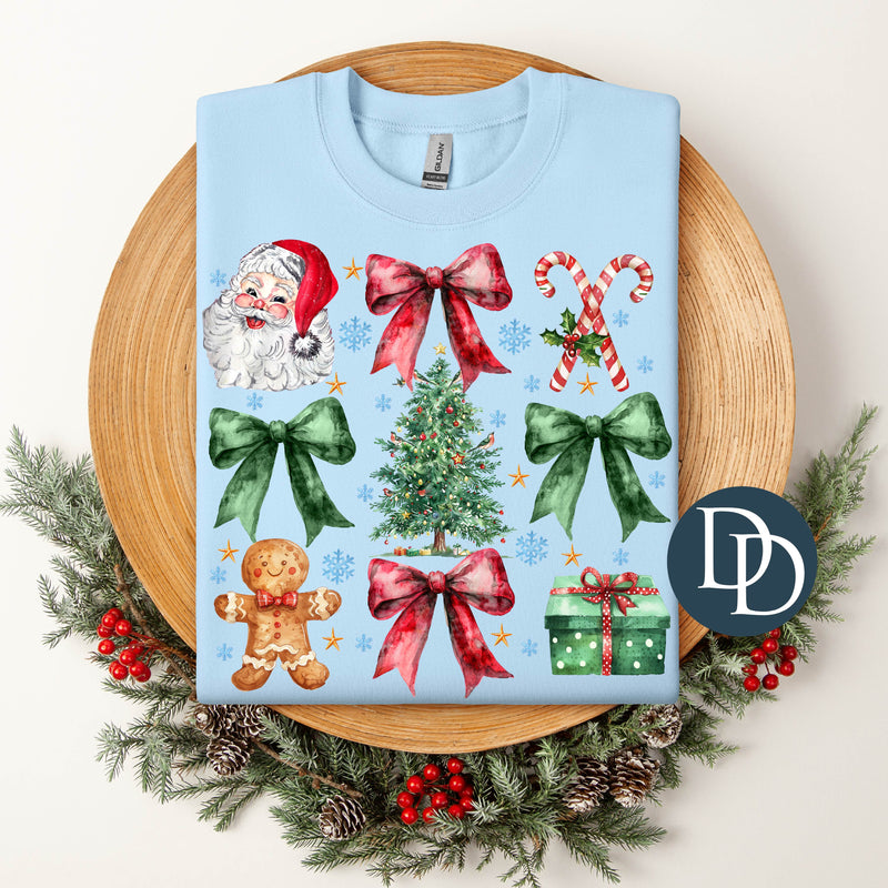 Watercolor Christmas Character Coquettes *DTF Transfer*