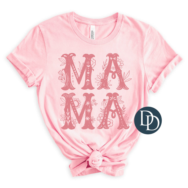 Western Floral Mama (Dusty Rose Ink) *Screen Print Transfer*