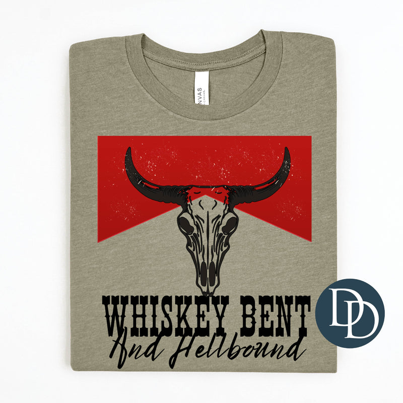 Whiskey Bent Hell Bound Skull *DTF Transfer*
