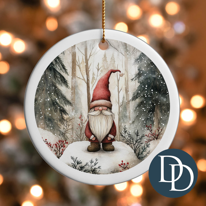 Woodland Christmas Gnome *UV DTF Ornament Decal*