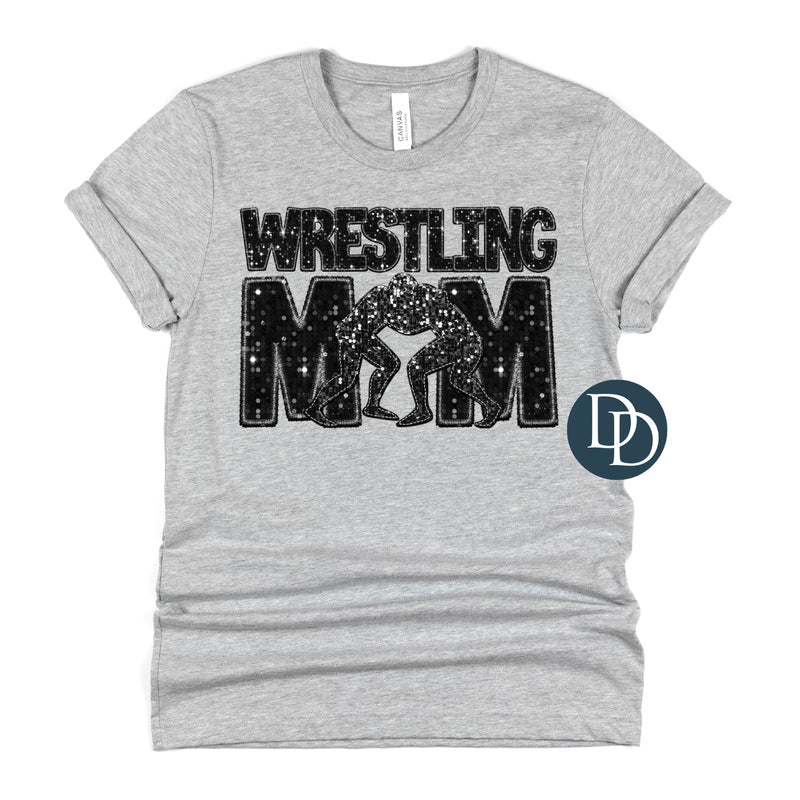 Wrestling Mom Faux Sequin Embroidery *DTF Transfer*