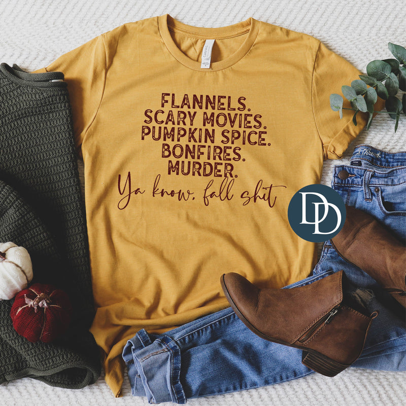 Ya Know Fall Sht (Maroon Ink) *Screen Print Transfer*