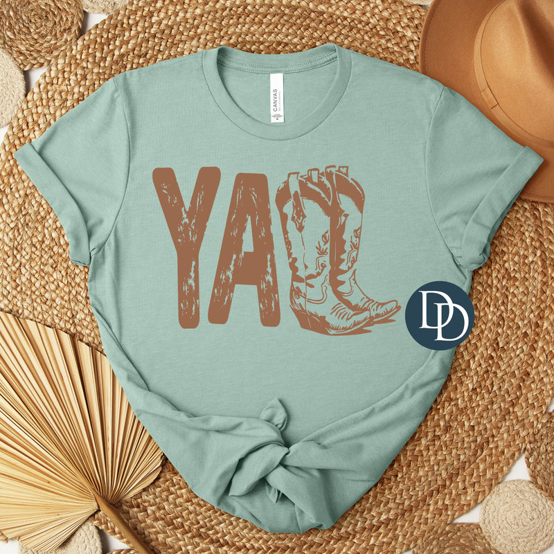 Yall Boots (Doe Brown Ink) - NOT RESTOCKING - *Screen Print Transfer*