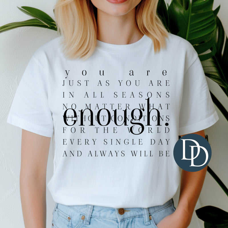 You are Enough Collage (Black Ink) - NOT RESTOCKING - *Screen Print Transfer*
