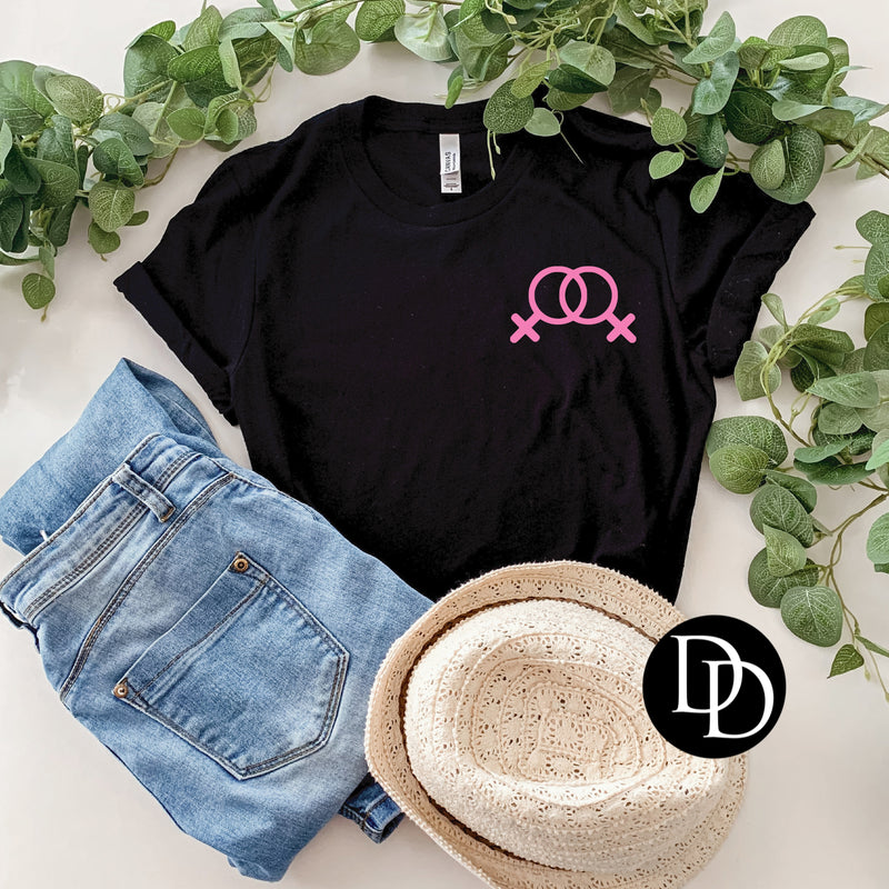 Lesbian Symbols (Pink Ink) *Screen Print Transfer*