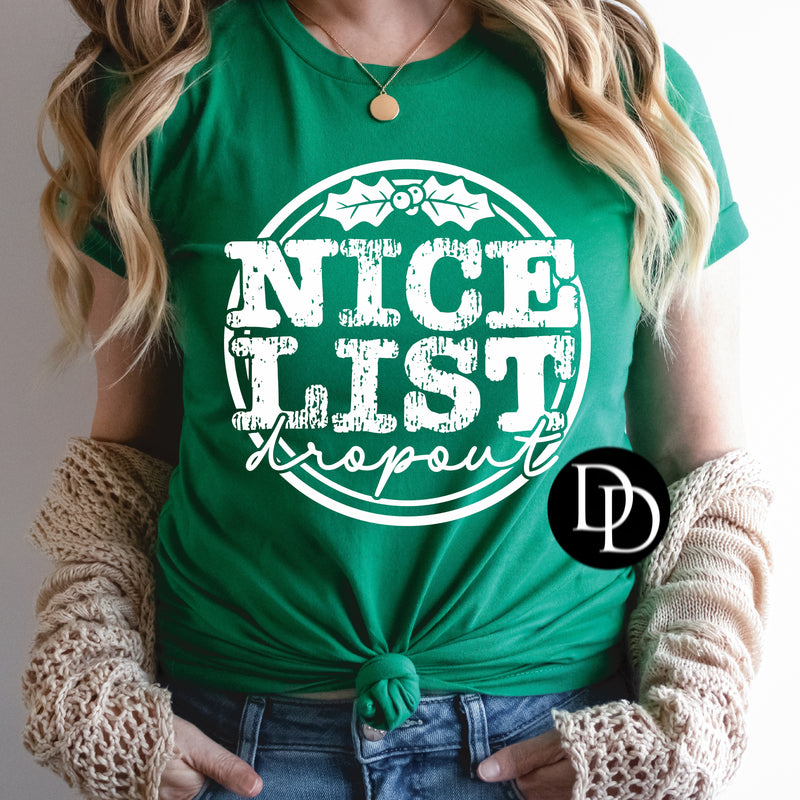 Nice List Dropout *Screen Print Transfer*
