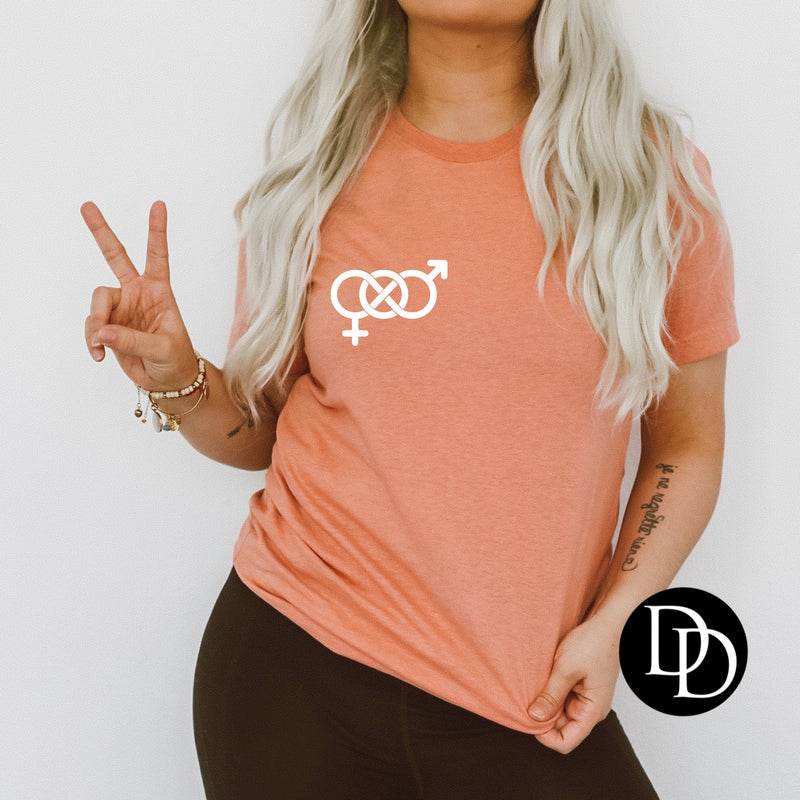 Bisexual symbol *Screen Print Transfer*