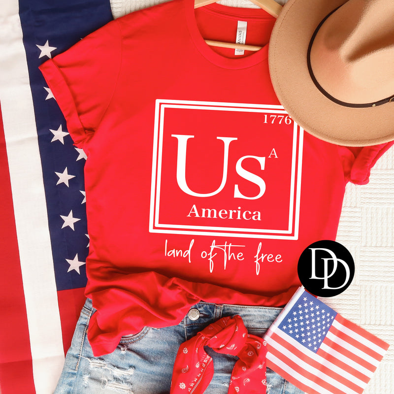 USA Land Of The Free *Screen Print Transfer*