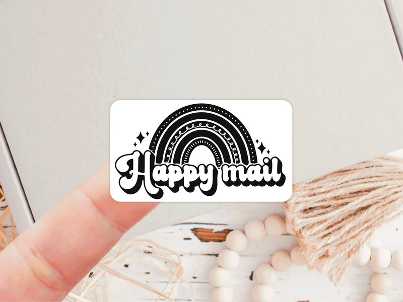 Rainbow Happy Mail Packaging Stickers