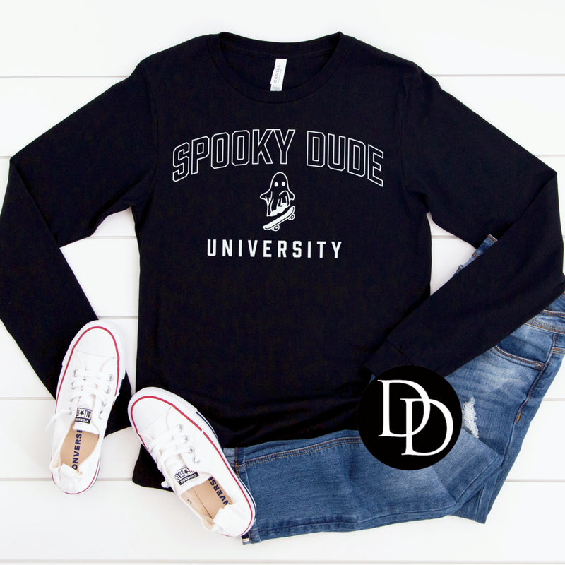 Spooky Dude University (White Ink) *Screen Print Transfer*