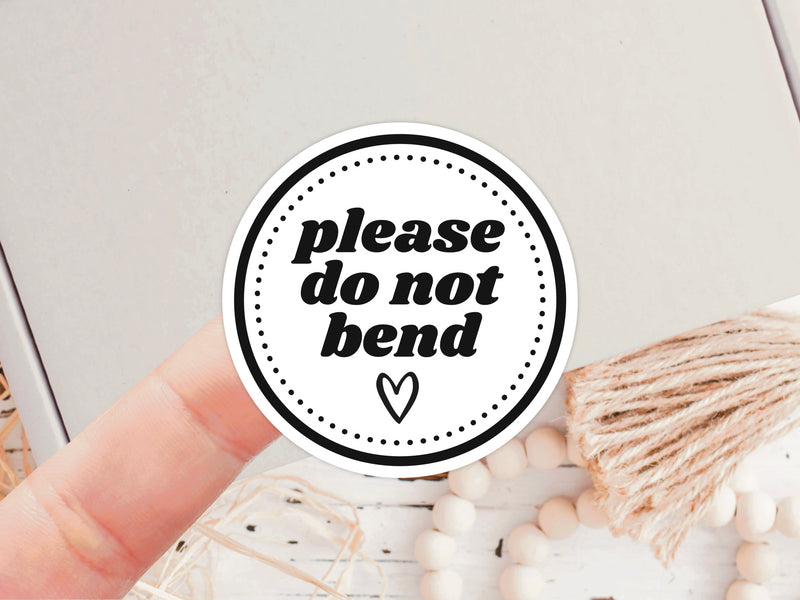 Please Do Not Bend Packaging Stickers